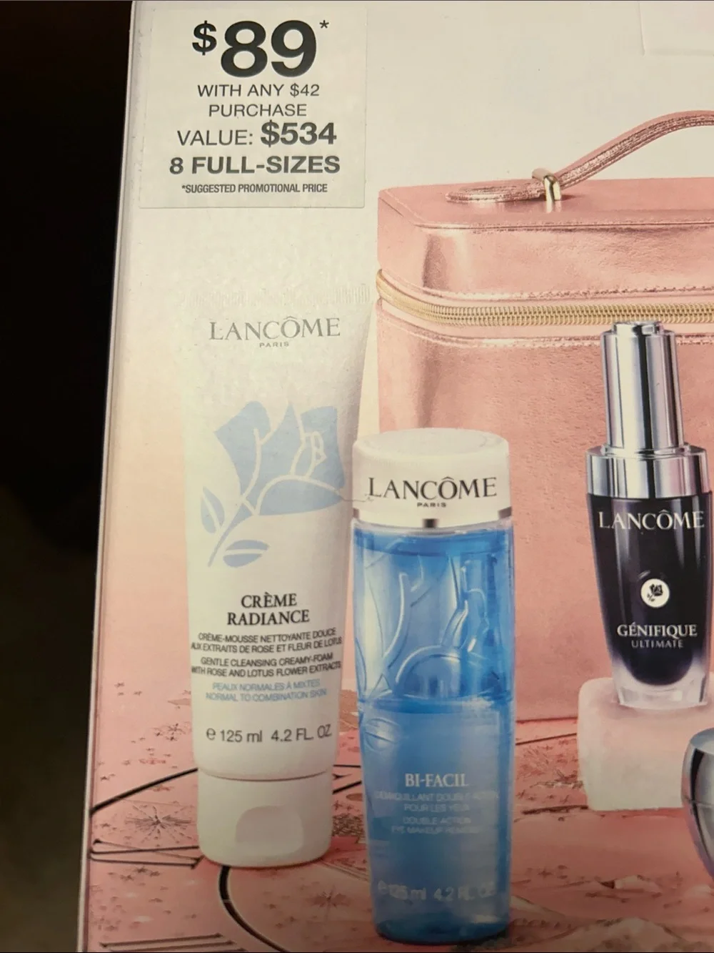Lancôme excellent Skincare Gift Set! Everything is new and unused. Great gift!
